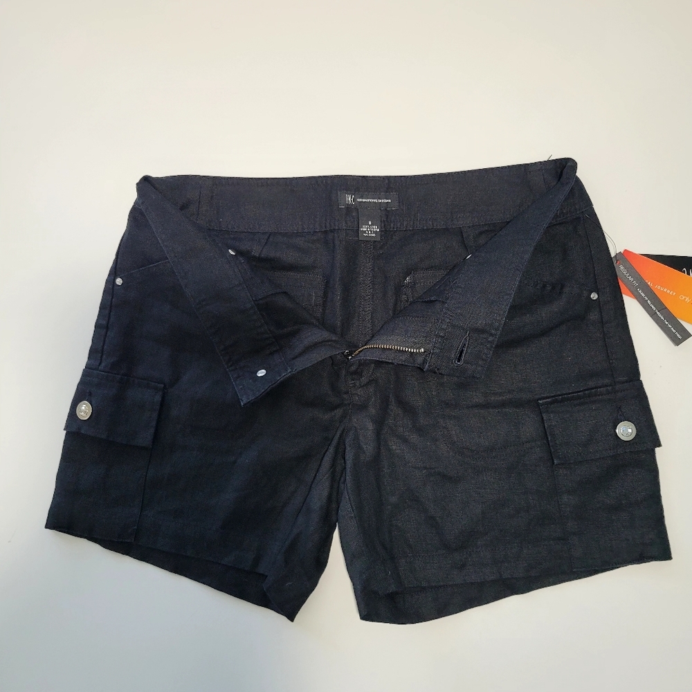 INC Linen Black Shorts. Size 8. - Picture 4 of 12